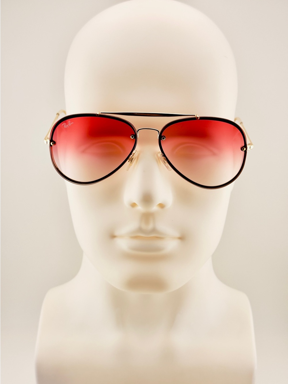 Ray-Ban Blaze Aviator Sunglasses RB3584N Gold Frame Red Gradient Lenses UNISEX - Picture 3 of 16
